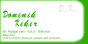 dominik kikir business card